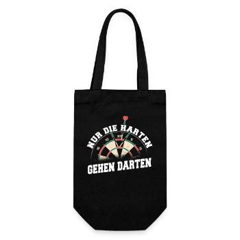 Dart Darts Dartspieler Dartsport - Geschenkbeutel für Flaschen - Schwarz - Vorne