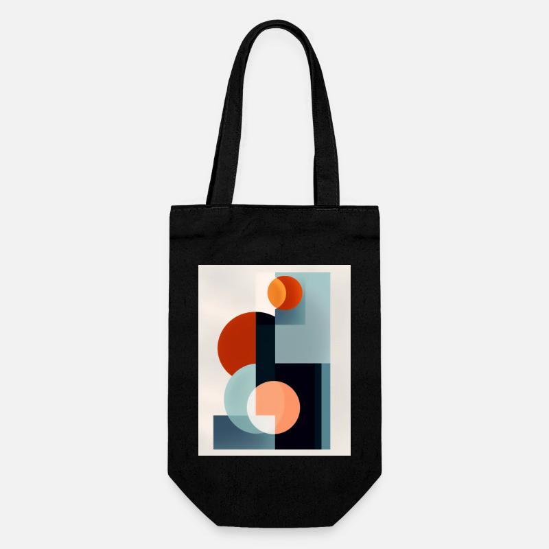 Abstract Art Geometric Shapes Math - Gift Bag for Bottles - black