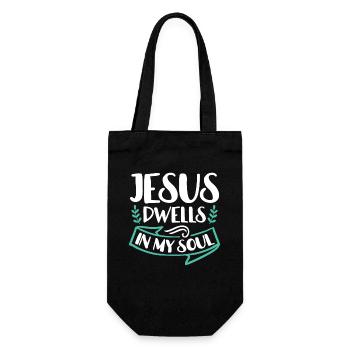Jésus habite dans mon âme verset biblique Foi - Sac à bouteille - noir - Devant
