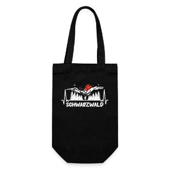 Schwarzwald Schwarzwälder Baden-Württemberg - Geschenkbeutel für Flaschen - Schwarz - Vorne