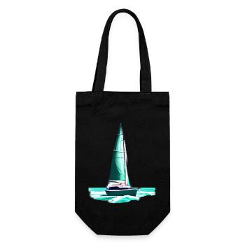 Sailing Ship Sailing Sailboat Sailing Sailing Sailor - Gift Bag for Bottles - black - Front