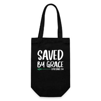 Sauvé par la grâce Bible Verset Chrétien - Sac à bouteille - noir - Devant