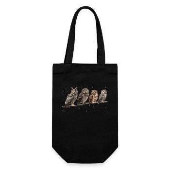 Noctambule Hibou Hibou Oiseau - Sac à bouteille - noir - Devant