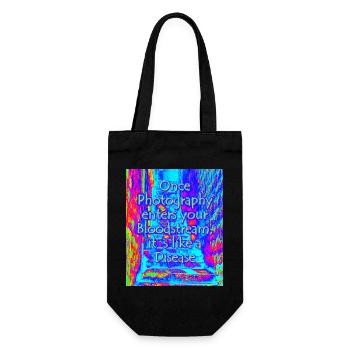 phtotography disease blue - Geschenkbeutel für Flaschen - Schwarz - Vorne