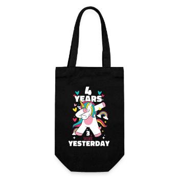 Cadeau 4 ans anniversaire garçon ou fille - Sac à bouteille - noir - Devant
