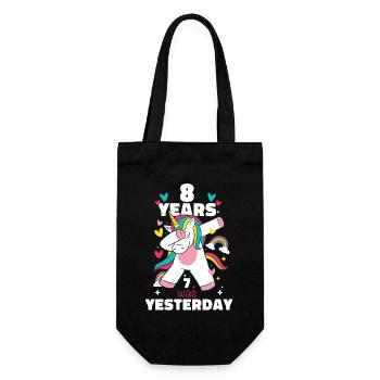 Cadeau 8 ans anniversaire garçon ou fille - Sac à bouteille - noir - Devant