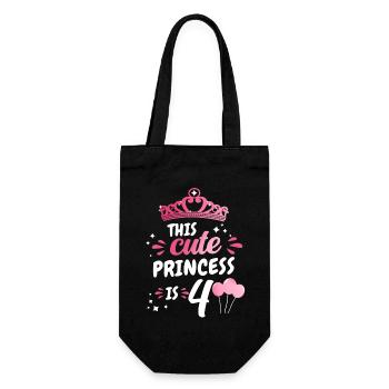 Cadeau 4 ans anniversaire garçon ou fille - Sac à bouteille - noir - Devant