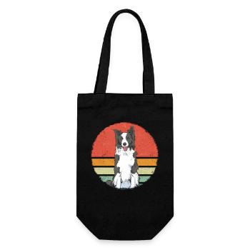 Border Collie Dog Owner - Gift Bag for Bottles - black - Front