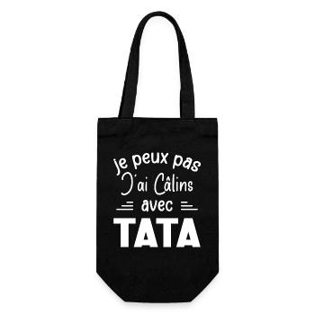 Je Peux Pas J'ai Câlins Avec Tata - Sac à bouteille - noir - Devant