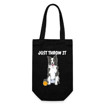 Border Collie Dog Propriétaire de chien - Sac à bouteille - noir - Devant
