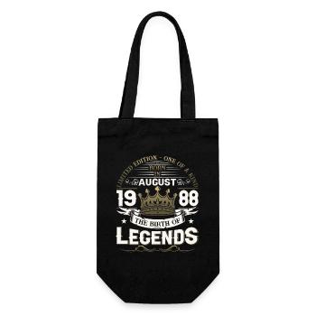 35. Geburtstag Mann August Jahrgang 1988 Legendary - Geschenkbeutel für Flaschen - Schwarz - Vorne