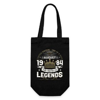 39ème Anniversaire Homme Août Millésime 1984 Légendaire - Sac à bouteille - noir - Devant