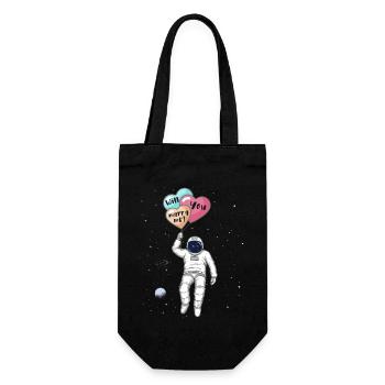 Est-ce que tu m’épouses, astronaute dans l’espace - Sac à bouteille - noir - Devant
