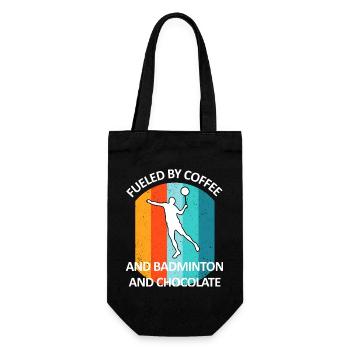Badminton Badminton Badminton Player Chocolate - Gift Bag for Bottles - black - Front