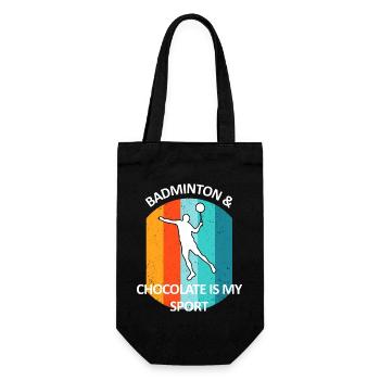 Badminton Badminton Badminton Player Chocolate - Gift Bag for Bottles - black - Front