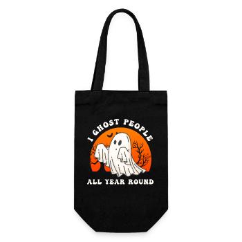 Halloween I Ghost People All Year Long - Gift Bag for Bottles - black - Front