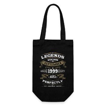 24th Birthday Legendary September Vintage 1999 - Gift Bag for Bottles - black - Front