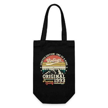 30th Birthday Men's Vintage 1993 Vintage Retro - Gift Bag for Bottles - black - Front