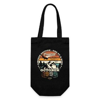 24th Birthday Original October 1999 - Gift Bag for Bottles - black - Front