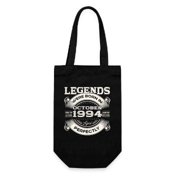October Vintage 1994 29th Birthday Gift - Gift Bag for Bottles - black - Front