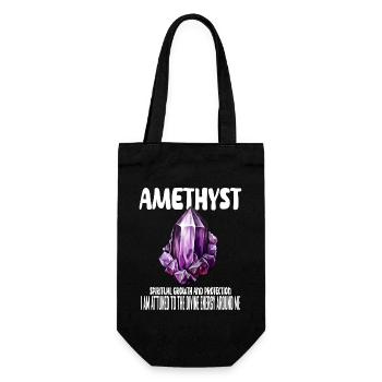 Cristal d’améthyste - Sac à bouteille - noir - Devant
