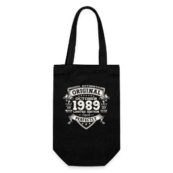 34ème Anniversaire Cadeau Mari Octobre Millésime 1989 - Sac à bouteille - noir - Devant