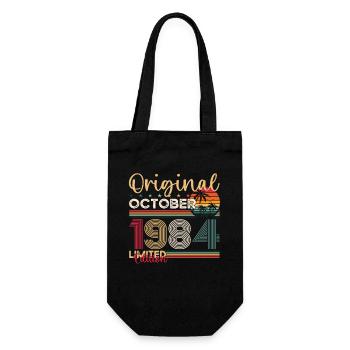 39ème anniversaire mari original octobre millésime 1984 - Sac à bouteille - noir - Devant