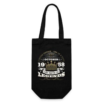 65e anniversaire mari légendaire octobre Vintage 1958 - Sac à bouteille - noir - Devant