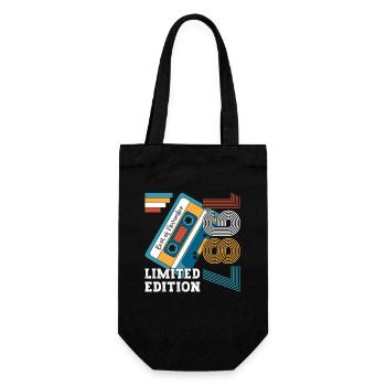 36e anniversaire novembre Vintage 1987 cassette - Sac à bouteille - noir - Devant