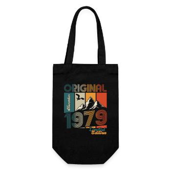 44th Birthday Original November Born 1979 - Gift Bag for Bottles - black - Front