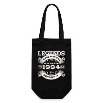 29th Birthday Original November Vintage 1994 - Gift Bag for Bottles - black - Front