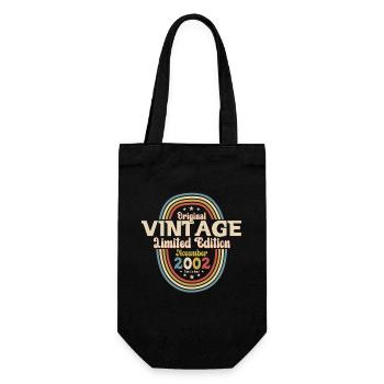 21st Birthday Vintage November Vintage 2002 - Gift Bag for Bottles - black - Front