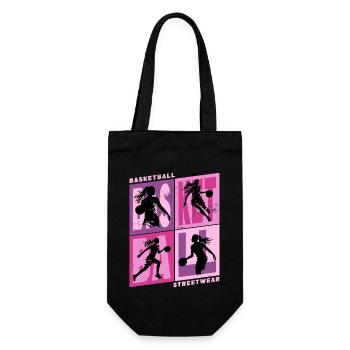Basketball Woman Basketball Player Basketball Player - Gift Bag for Bottles - black - Front