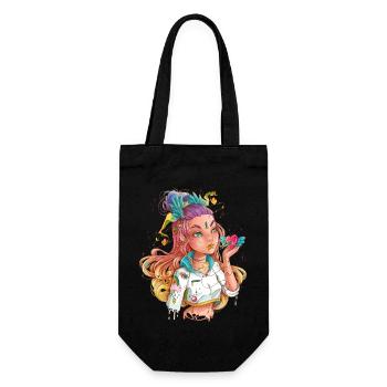Un cœur dans la paume de la main - Sac à bouteille - noir - Devant