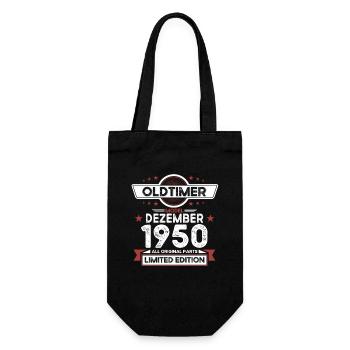 73rd Birthday Classic Car December Vintage 1950's - Gift Bag for Bottles - black - Front