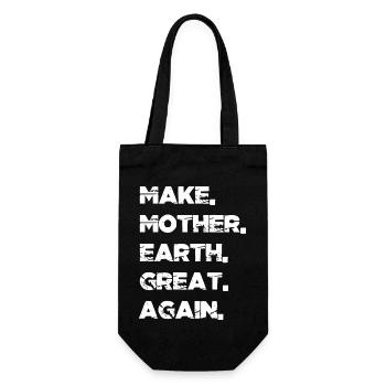 happy humor plant gift vegetarian sayings - Geschenkbeutel für Flaschen - Schwarz - Vorne