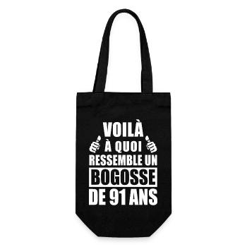 bogosse de 91 ans / cadeau anniversaire 91 ans - Sac à bouteille - noir - Devant