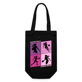 Basketball Woman Basketball Player Basketball Player - Gift Bag for Bottles - black - Front