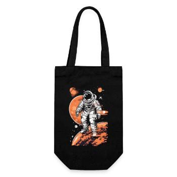 Cool astronaut in space - Gift Bag for Bottles - black - Front