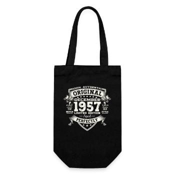 66e anniversaire Vintage Décembre Millésime 1957 - Sac à bouteille - noir - Devant