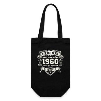 63e anniversaire Vintage Décembre Vintage des années 1960 - Sac à bouteille - noir - Devant