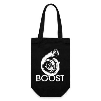 boost engine icon turbo illustration racing tuner - Gift Bag for Bottles - black - Front