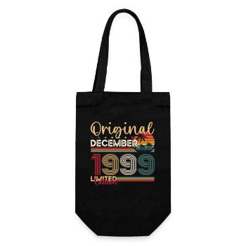 24th Birthday Original December Volume 1999 - Gift Bag for Bottles - black - Front