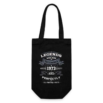 December Vintage 1973 50th Birthday Legend - Gift Bag for Bottles - black - Front