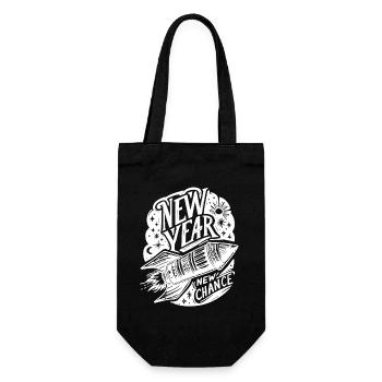 New Year Rocket New Year's Eve New Beginning New Chance - Gift Bag for Bottles - black - Front
