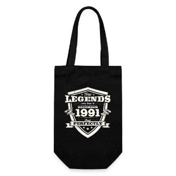 December Vintage 1991 32nd Birthday Legend - Gift Bag for Bottles - black - Front