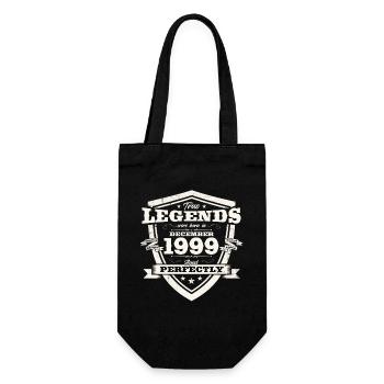 December Vintage 1999 24th Birthday Legend - Gift Bag for Bottles - black - Front