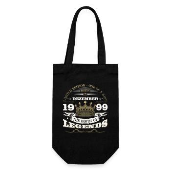 December Vintage 1999 24th Birthday Legend - Gift Bag for Bottles - black - Front