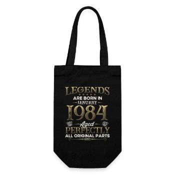 Légende du 40e anniversaire janvier né en 1984 - Sac à bouteille - noir - Devant