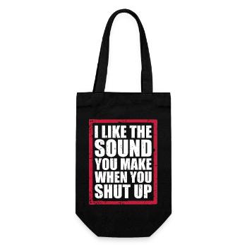J’aime le son que tu fais quand tu te tais en disant - Sac à bouteille - noir - Devant